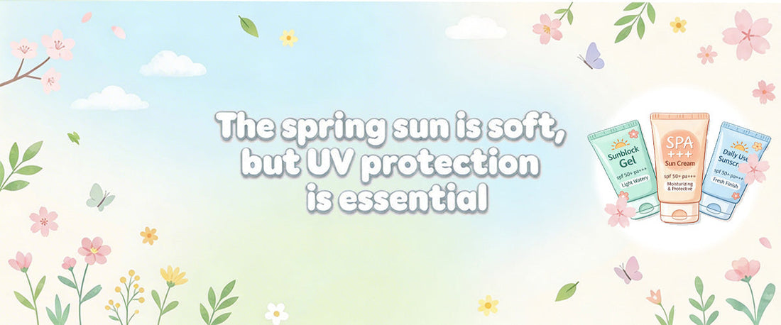 The spring sun is soft, but UV protection is essential