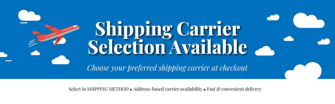 Shipping Carrier Selection Available