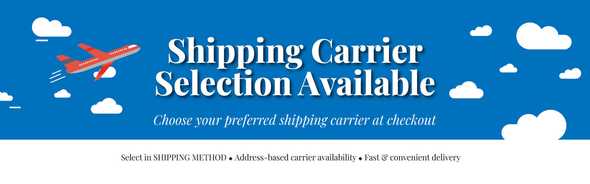 Shipping Carrier Selection Available