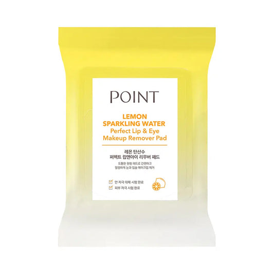 [DAISO] POINT Lemon Sparkling Water Perfect Lip & Eye Makeup Remover Pad - 35ea