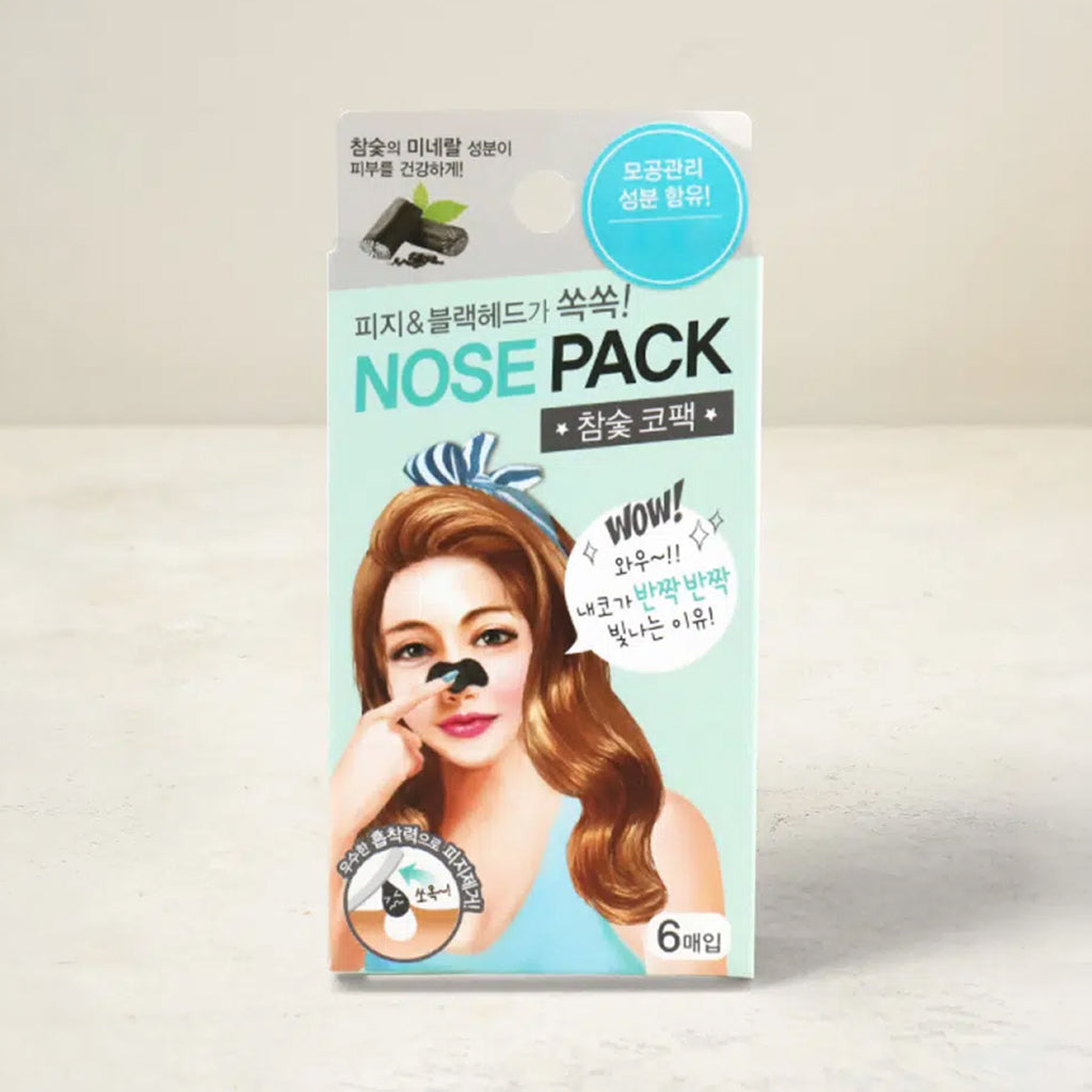 [DAISO] COACOS Charcoal Nose Pack - 6ea