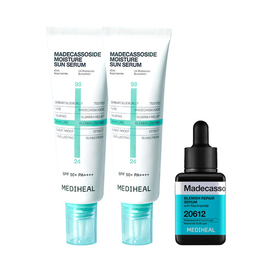 [MEDIHEAL] Madecassoside Moisture Sun Serum Blemish Repair (SPF50+ PA++++) - 1pack (50g x 2ea)