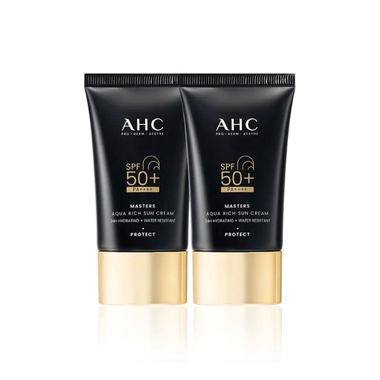 [AHC] Masters Aqua Rich Sun Cream (SPF50+ PA++++) - 1pack (50ml x 2ea)