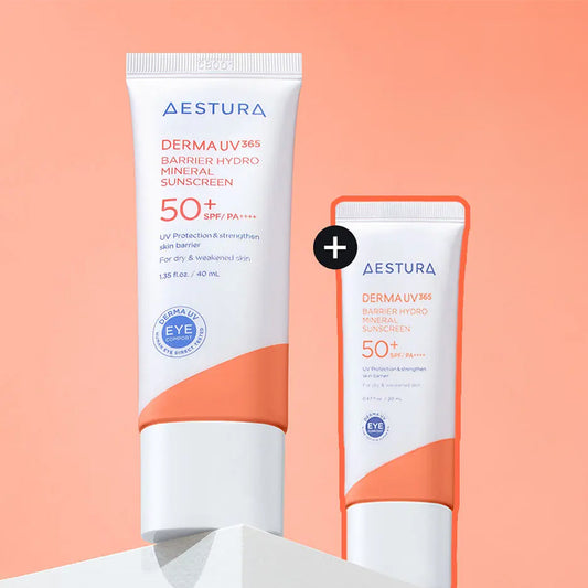 [AESTURA] Derma UV365 Barrier Hydro Mineral Sunscreen (SPF50+ PA++++) - 1pack (40ml + 20ml)