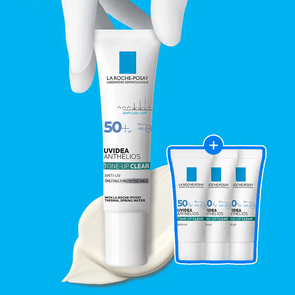 [La ROCHE-POSAY] Udevia Anthelios Tone Up Clear (SPF50+ PA++++) - 1pack (30ml+(3ml x 3ea))