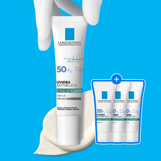 [La ROCHE-POSAY] Udevia Anthelios Tone Up Clear (SPF50+ PA++++) - 1pack (30ml+(3ml x 3ea))