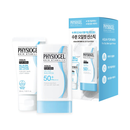 [PHYSIOGEL] Aqua For Men Oil Cut Sun Stick (SPF50+ PA++++) - 1pack (2items)