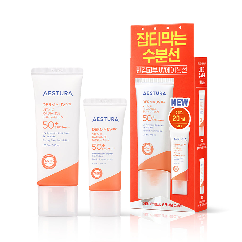 [AESTURA] Derma UV365 Vita-C Radiance Sunscreen (SPF50+ PA++++) - 1pack (40ml+20ml)