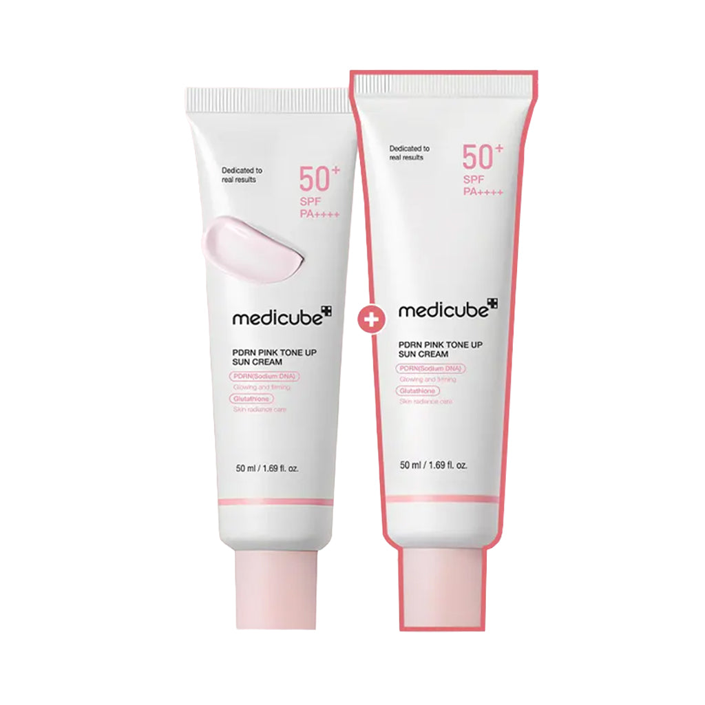 [MEDICUBE] PDRN Pink Tone Up Sun Cream (SPF50+ PA++++) - 1pack (50ml x 2ea)