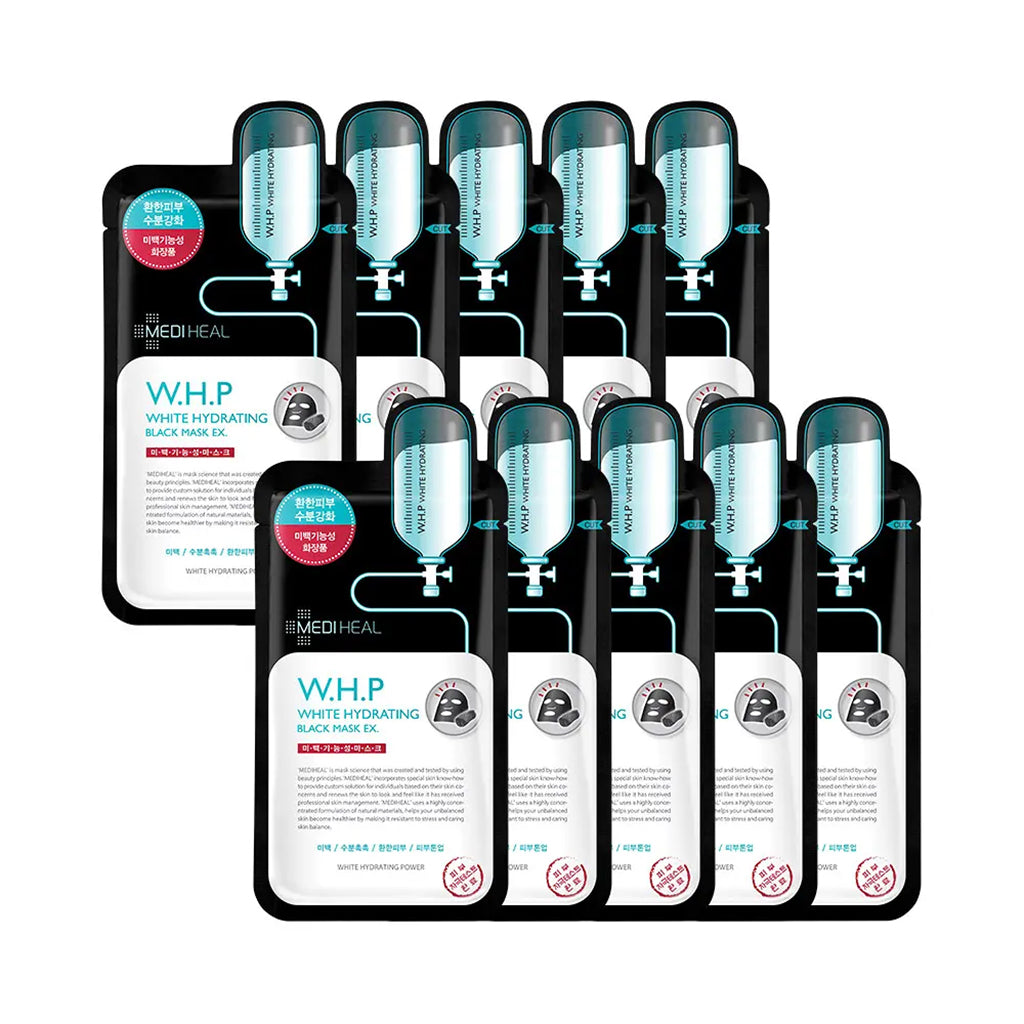 [MEDIHEAL] W.H.P White Hydrating Black Mask Sheet EX. - 1pack (25ml x 10ea)