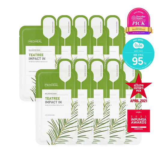 [MEDIHEAL] Teatree Impact In Balancing Mask Sheet - 1pack (22ml x 10ea)