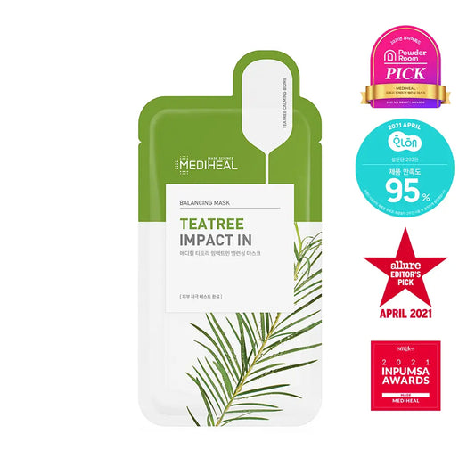 [MEDIHEAL] Teatree Impact In Balancing Mask Sheet - 1ea (22ml)