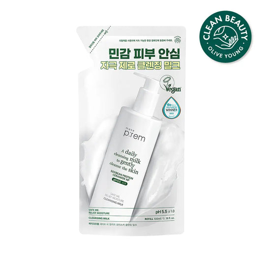 [MAKEPREM] Safe Me Relief Moisture Cleansing Milk Refill - 100ml