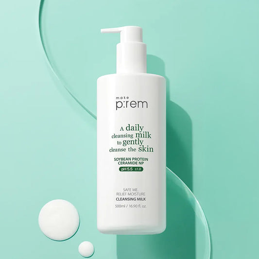 [MAKEPREM] Safe Me Relief Moisture Cleansing Milk - 500ml