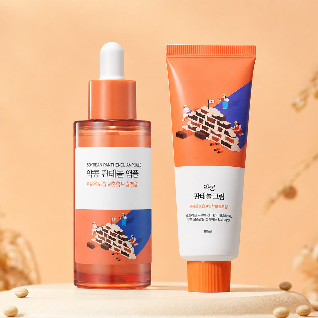 [ROUND LAB] Soybean Panthenol Set - Ampoule + Cream