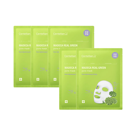 [CENTELLIAN24] Madeca Real Green Porenmaske - 1 Packung (5 Stück)