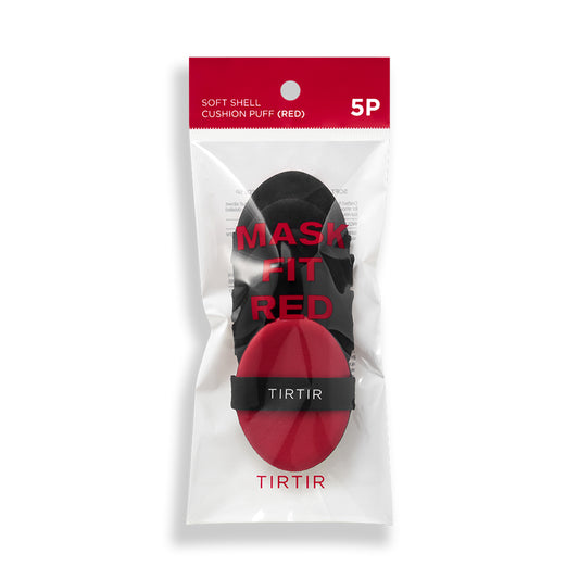 [TIRTIR] Soft Shell Cushion Red Puff - 1pack (5ea)