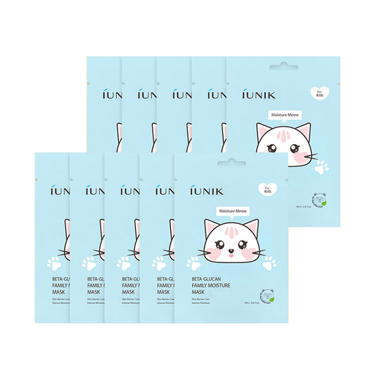 [IUNIK] Beta-Glucan Family Moisture Mask For Kids - 1pack (10ea)