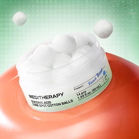 [MEDITHERAPY] Succinic Acid Core Spot Cotton Balls - 1pack (14ea)
