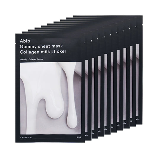 [ABIB] Gummy Sheet Mask Collagen Milk Sticker - 1pack (27mlx10ea)