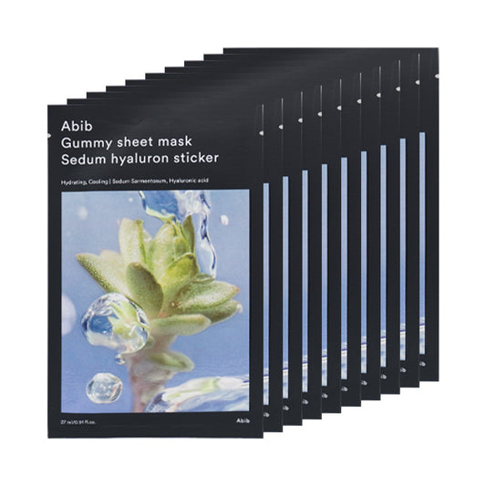 [ABIB] Gummy Sheet Mask Sedum Hyaluron Sticker - 1pack (27mlx10ea)