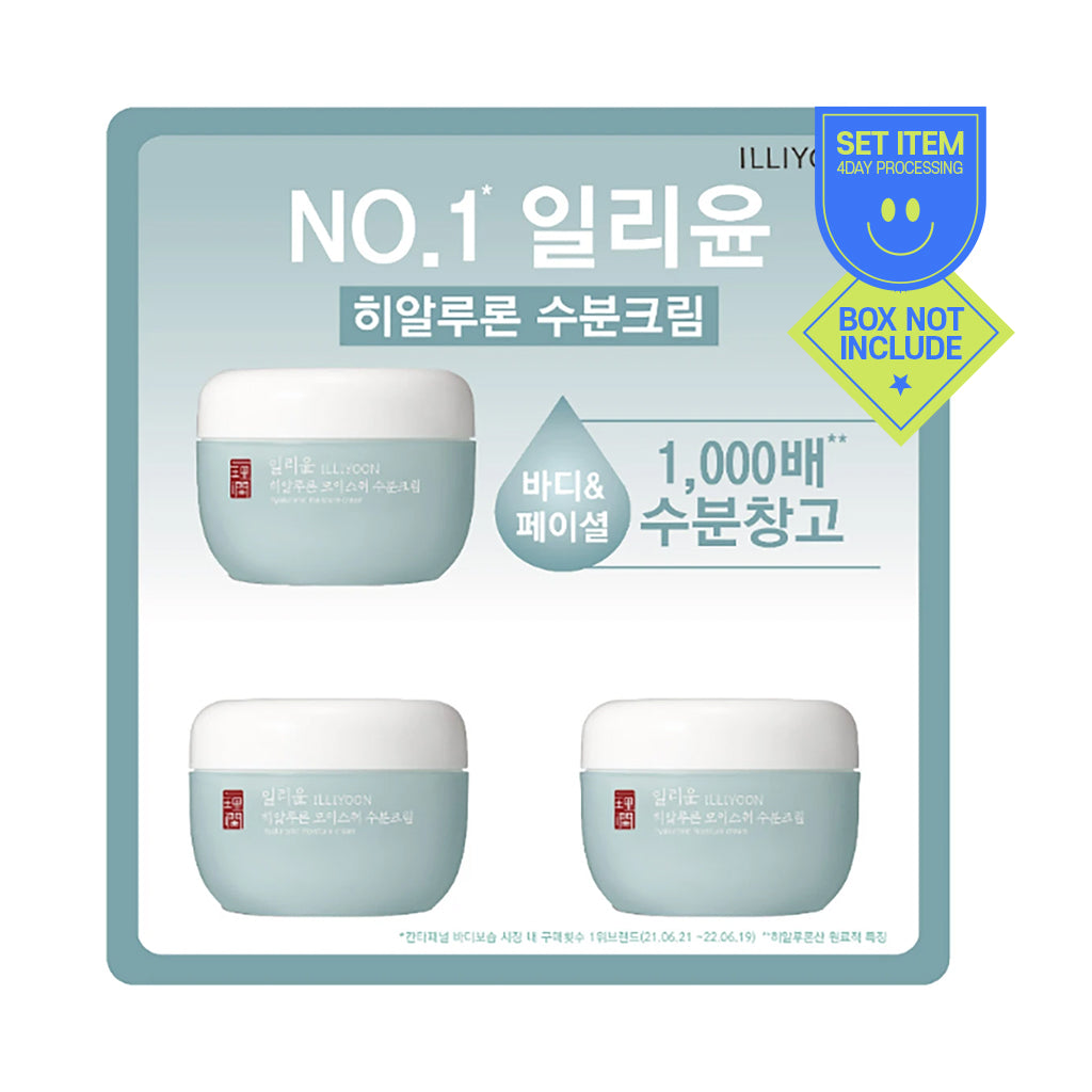 [ILLIYOON] Hyaluron Moisturizing Cream Set - 1pack(100mlx3ea)