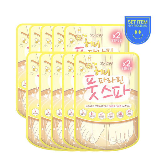 [SOFLISSE] Honey Paraffin Foot Spa Mask -1pack(10ea)