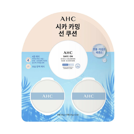 [AHC] Safe On Cica Sun Cushion (SPF50+ PA++++) - 1pack(25g+(Refill 2ea))