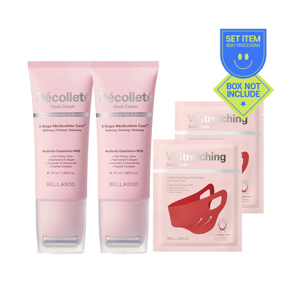 [BELLASOO] Decollete Neck Cream + V Band Mask - 1pack(50ml x 2ea + mask x 2ea)