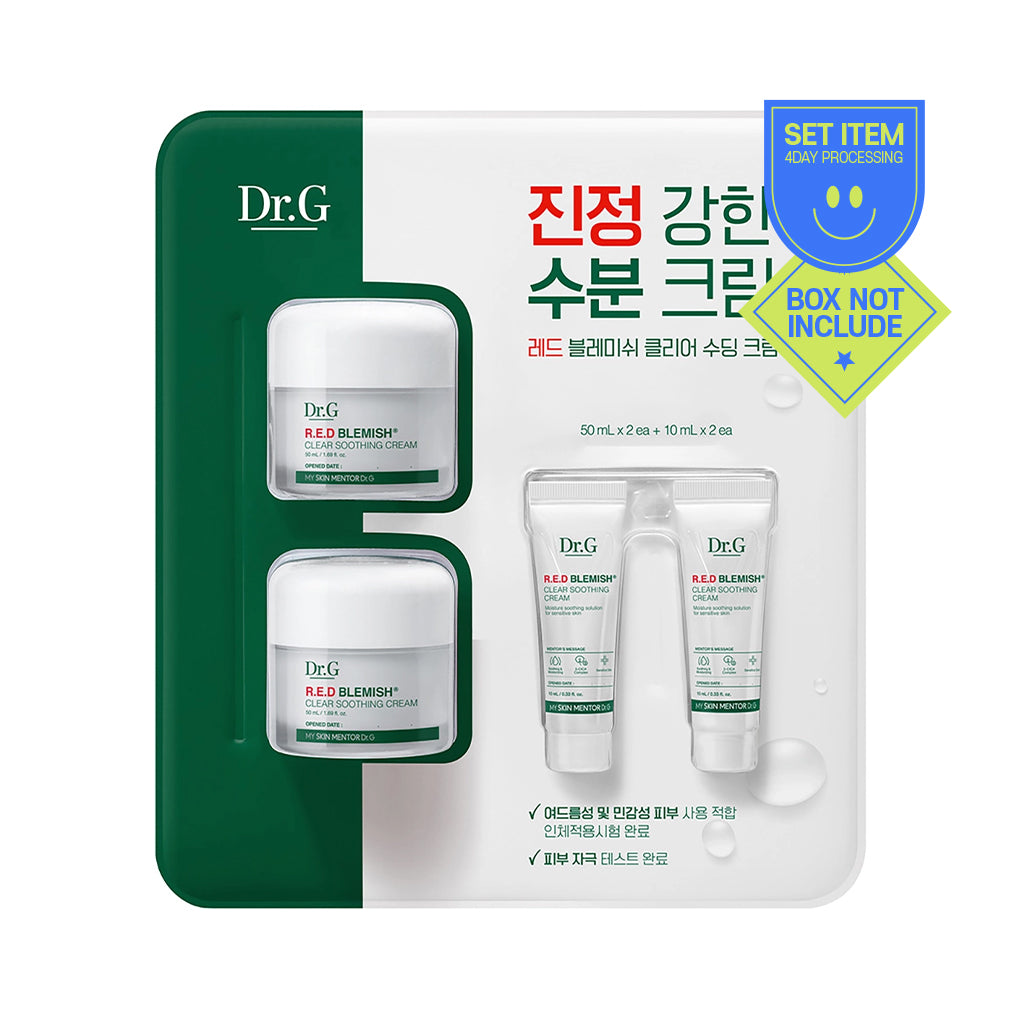 [Dr.G] Red Blemish Clear Soothing Cream - 1pack(50mlx2ea + 10mlx2ea)