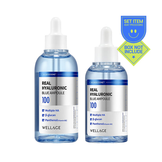 [WELLAGE] Real Hyaluronic Blue Ampoule - 1pack(100ml + 60ml)