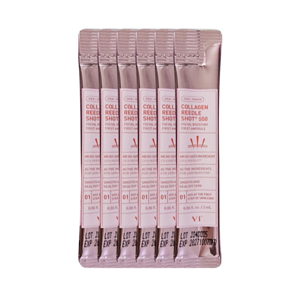 [DAISO] VT Collagen Reedle Shot S50 Facial Boosting First Ampoule - 1pack (2mlx6ea)