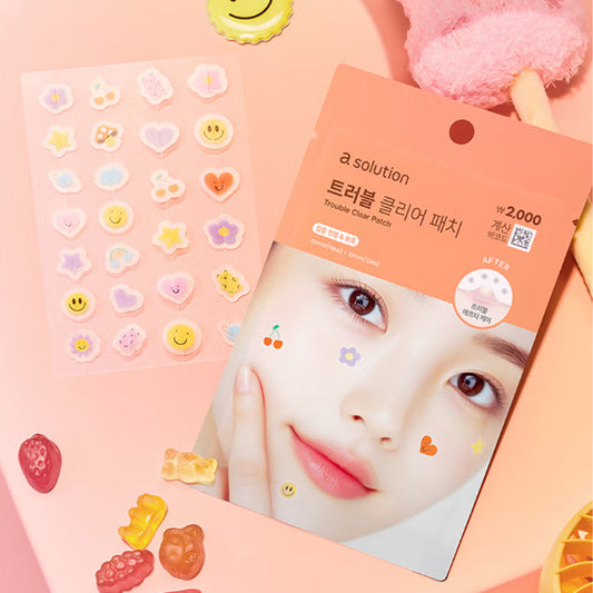 [DAISO] ASOLUTION Trouble Clear Patch - 1pack (10mm(14ea)x12mm(12ea))