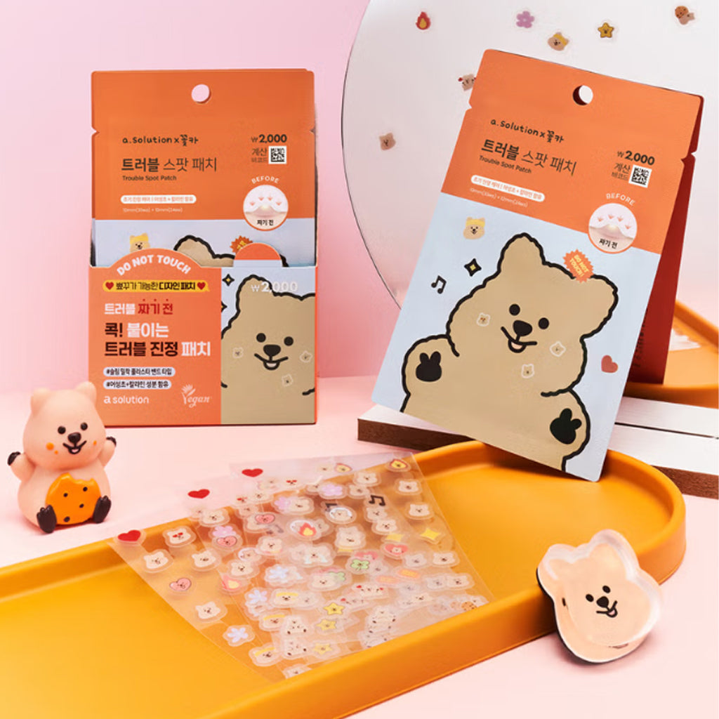 [DAISO] ASOLUTION Trouble Spot Patch x KKOTKA - 1pack (10mm(33ea)x12mm(24ea))