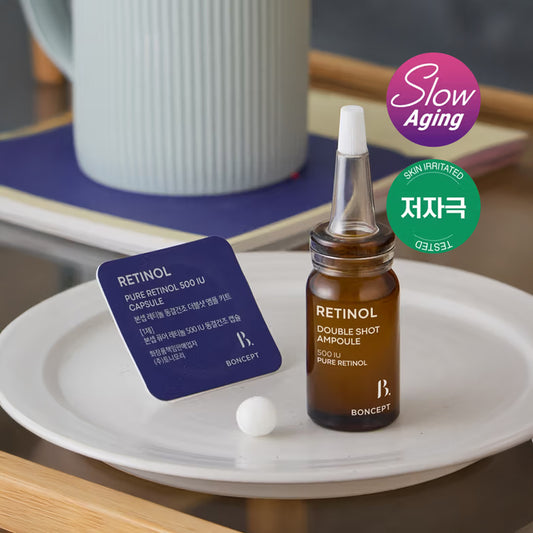 [DAISO] BONCEPT Retinol Capsule Double Shot Ampoule Kit - 1pack (45mgx10ml)