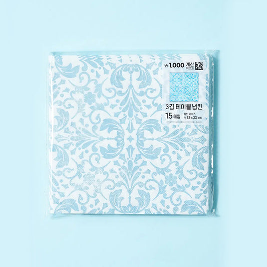 [DAISO] KLEANNARA Classic Paper Napkins (15 Sheets, 33 x 33 cm) - 1ea