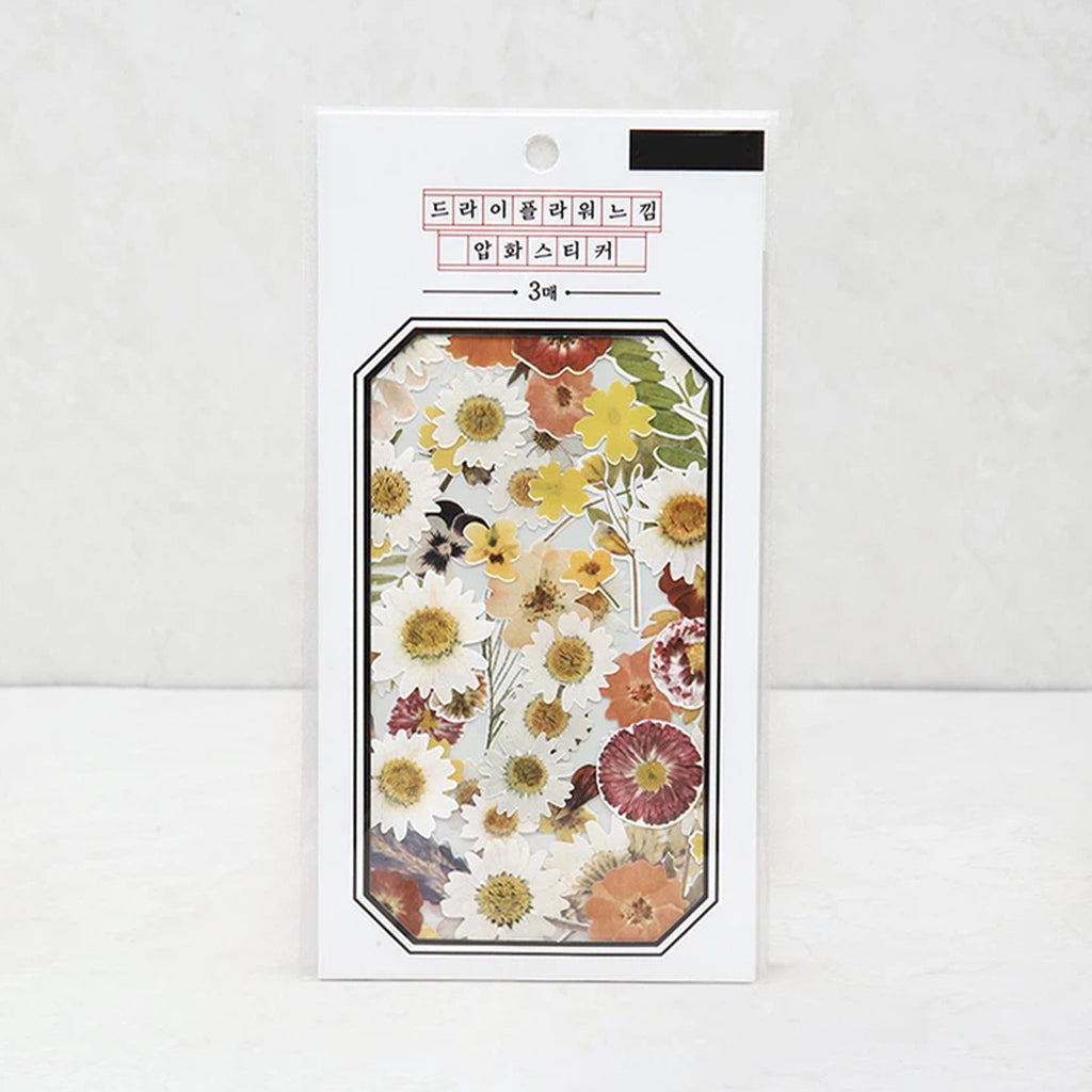 [DAISO] Realistic Dried Floral Decorative Stickers - 3ea