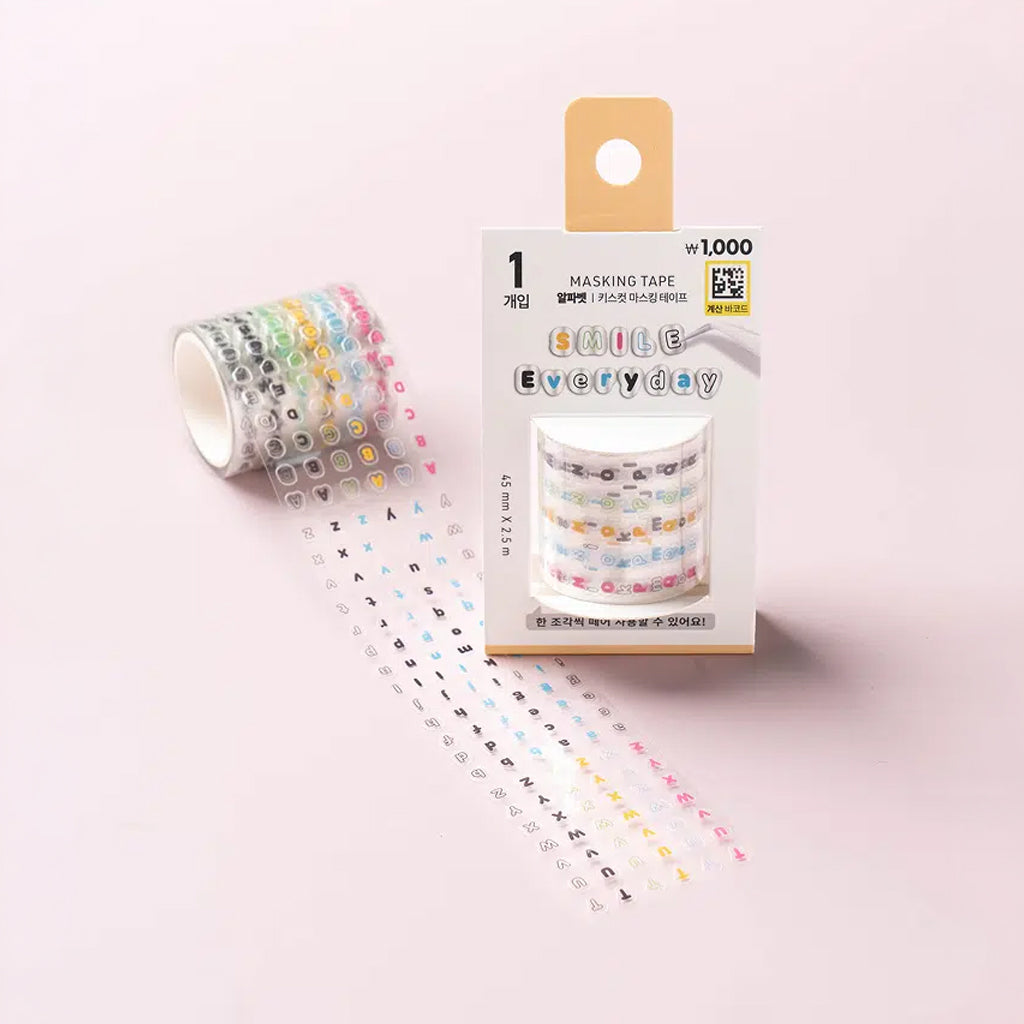 [DAISO] Alphabet Kiss-cut Masking Tape (45mm x 2.5m) - 1ea