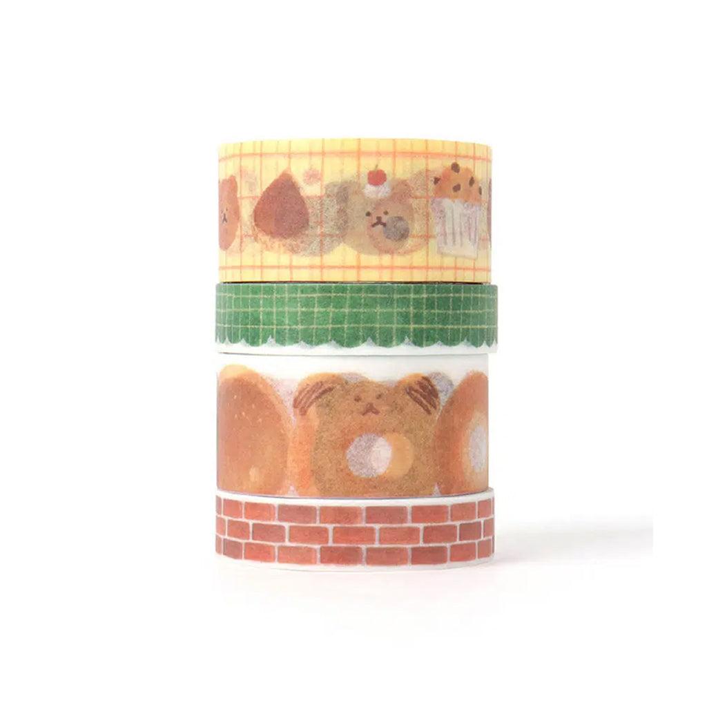 [DAISO] Aminal Masking Tape Bear Set (10/20mm x 4m) - 1pack (4ea)