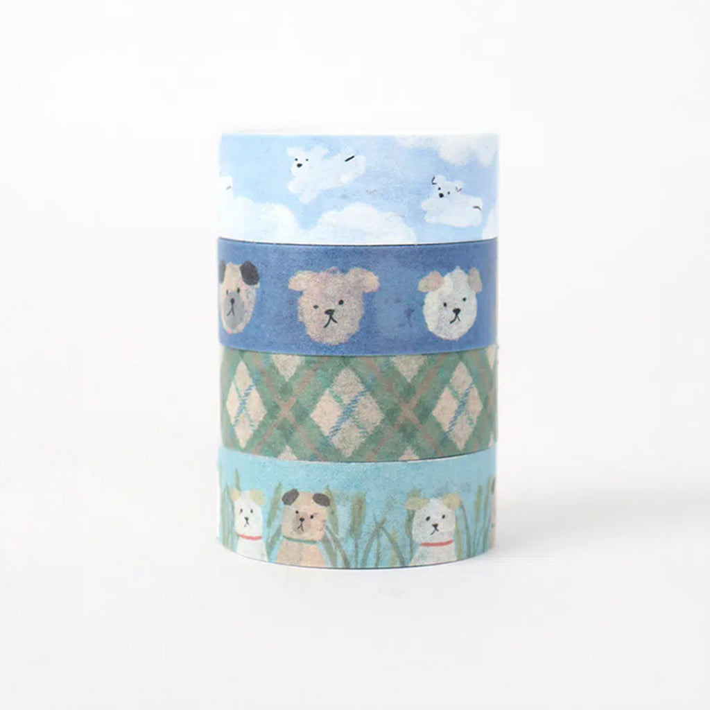 [DAISO] Blue Aminal Masking Tape Set (15mm x 4m) - 1pack (4ea)