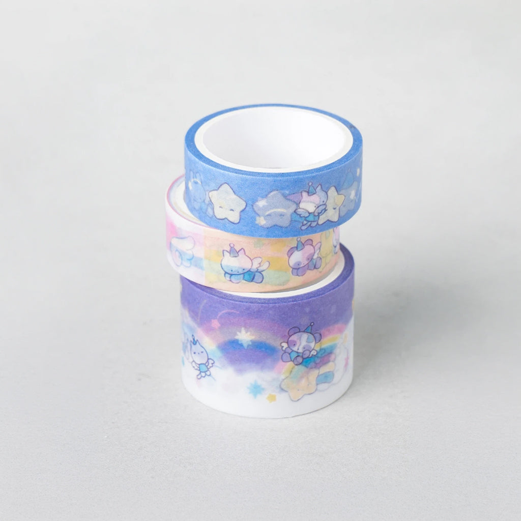 [DAISO] Good Night Theme Masking Tape Set (15/30mm x 4m) - 1pack (3ea)