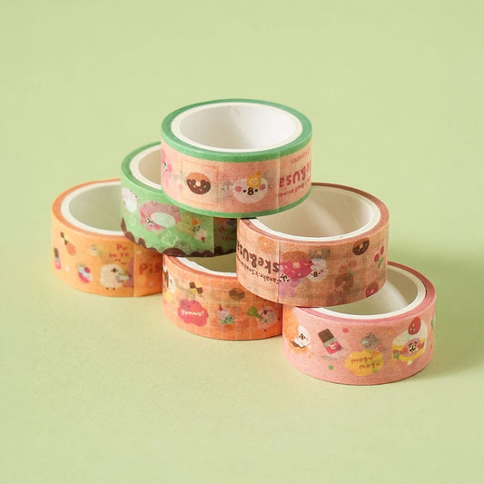 [DAISO] Kanahei's Small Animals Random Masking Tape (1.5cm x 3m) - 1ea