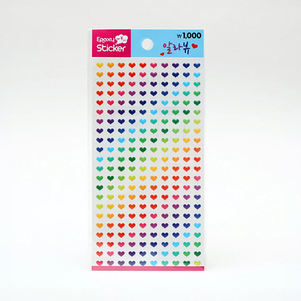 [DAISO] Epoxy Heart Stickers - 1ea