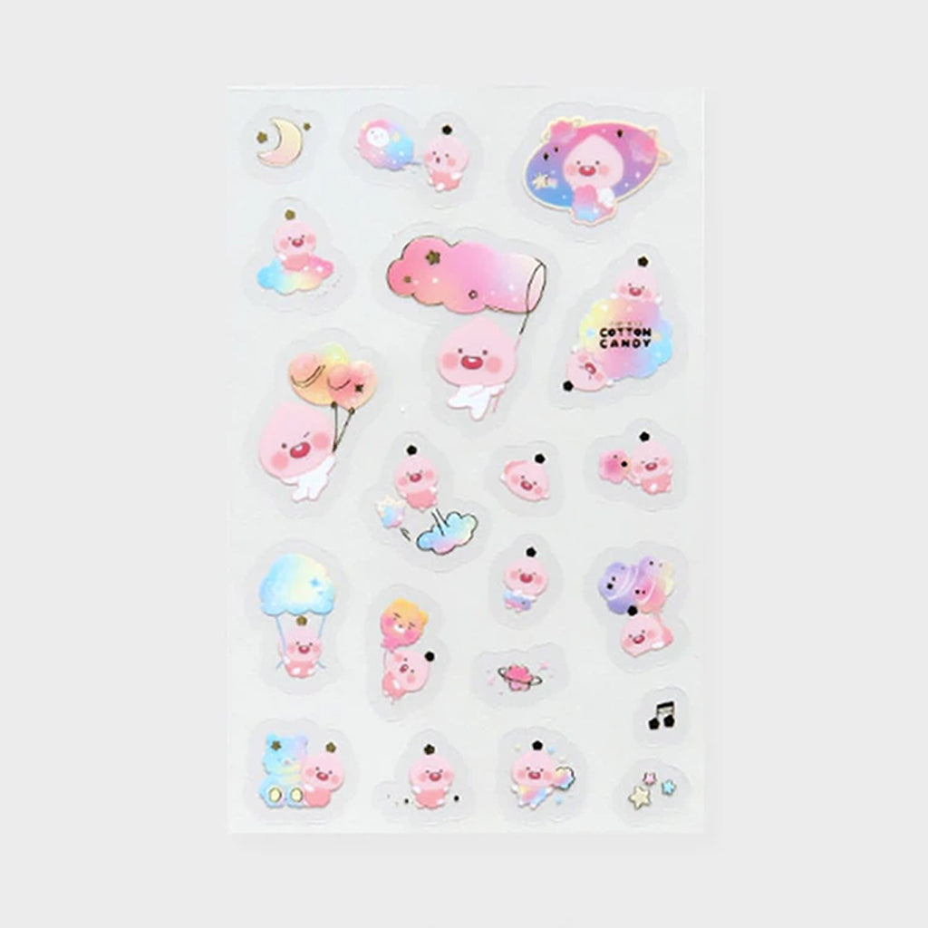 [DAISO] Little Kakao Friends Clear Sticker Set - 3 Sheets