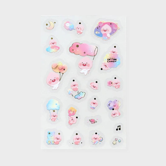 [DAISO] Little Kakao Friends Clear Sticker Set - 3 Sheets