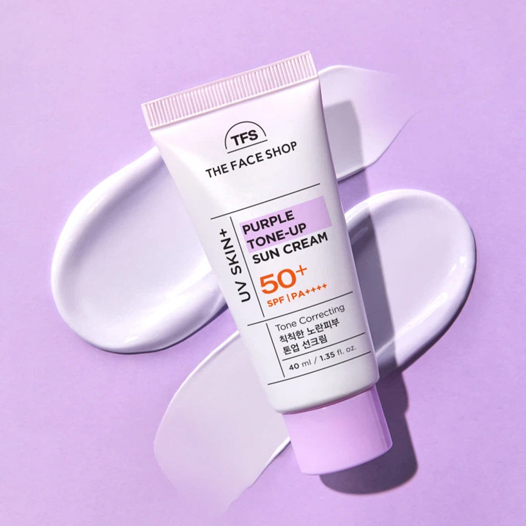 [DAISO] THE FACE SHOP UV Skin Plus Purple Tone-Up Sunscreen (SPF50+ PA++++) - 40ml