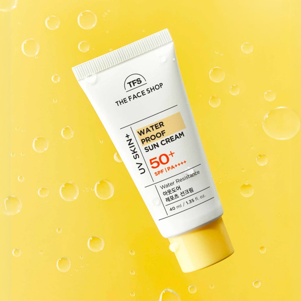 [DAISO] THE FACE SHOP UV Skin Plus Waterproof Sunscreen (SPF50+ PA++++) - 40ml