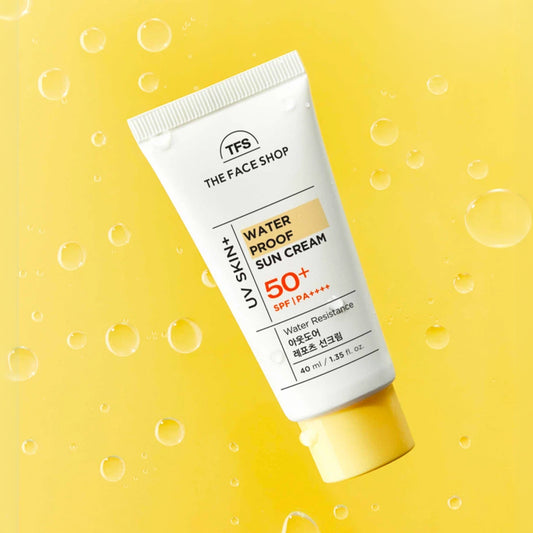 [DAISO] THE FACE SHOP UV Skin Plus Waterproof Sunscreen (SPF50+ PA++++) - 40ml