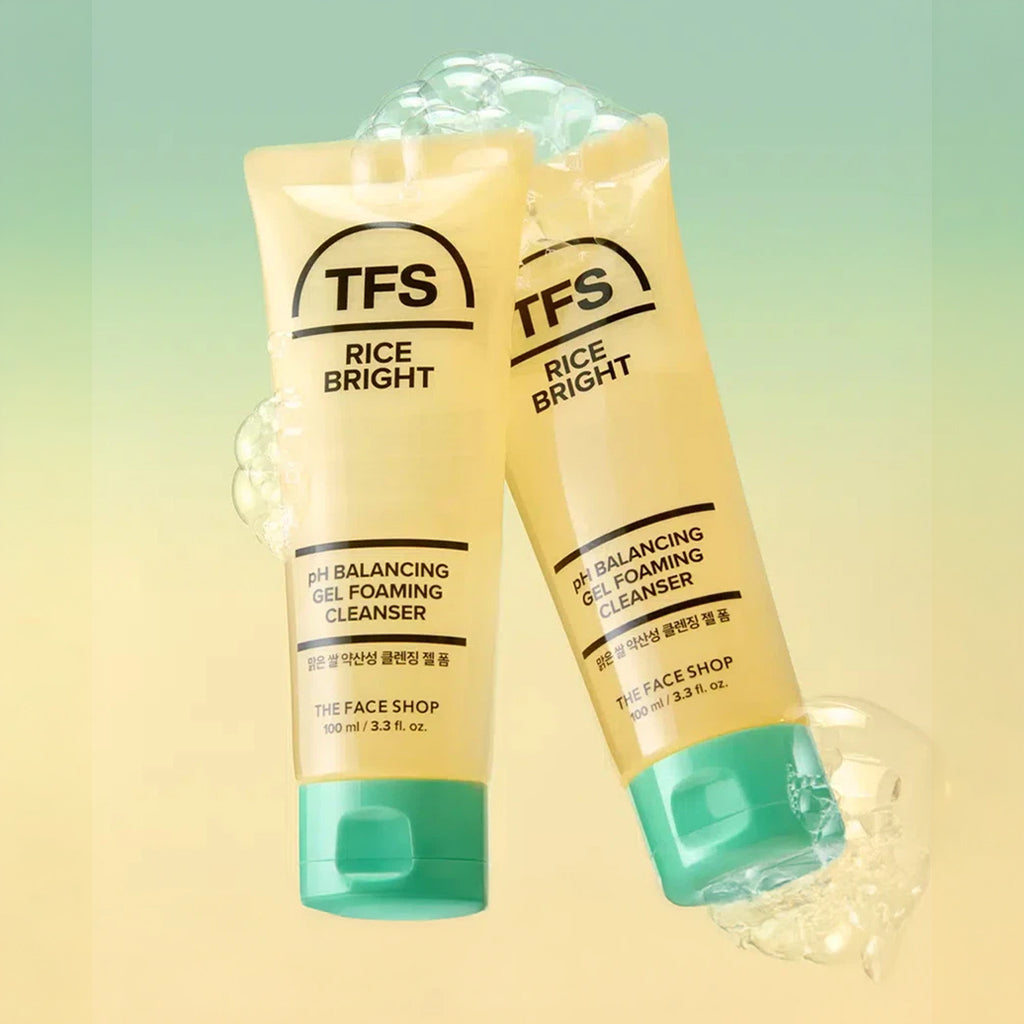 [DAISO] THE FACE SHOP Rice Water Bright Low pH Cleansing Gel Foam - 100ml