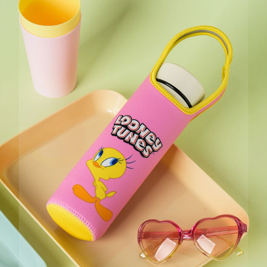 [DAISO] LOONEY TUNES Tweety Water Bottle Pouch - 1ea